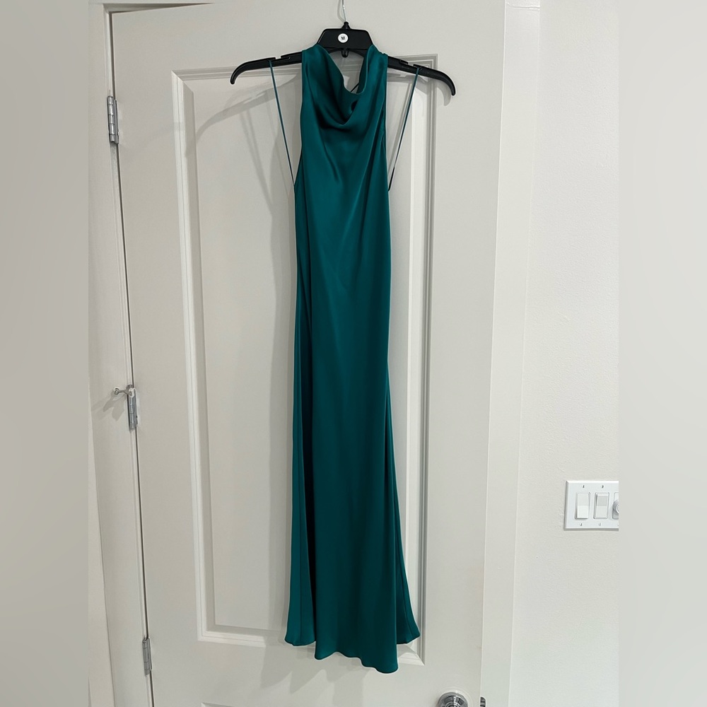 Amanda Uprichard Emerald Slip Dress